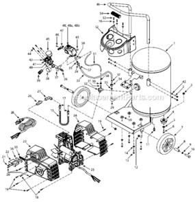 Page A Diagram and Parts List for HG300000DI  Campbell Hausfeld Compressor